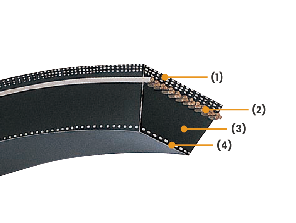 Raw Edge Multi-ply V-belts
