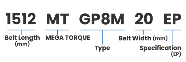 GP8M (Jarak antar gigii: 8mm)